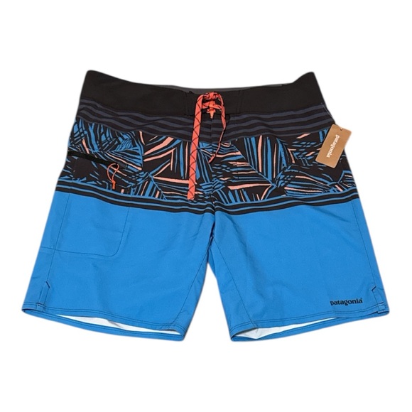 Patagonia Other - Patagonia Men's Blue  and Pink Board Swim Trunks Size 32 NWT 19inch surfing